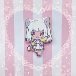 Peachiieshop Mieko Enamel Pin 1.5 Inch Enamel Pins, Charms, Etc.