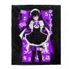 Printify Nanako Velveteen Plush Blanket (Black) Tops