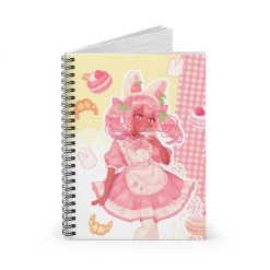 Printify Pia Sweets Cafe Lined Spiral Notebook