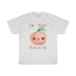 Printify I'm Just Peachiie Tee (White) NEW