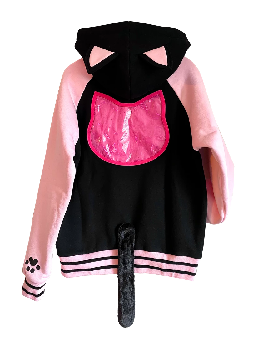 Peachiie Shop Ita Jackets Pink And Black Cat Ita Jacket 1 Peachiie Shop Ita Jackets Pink And Black Cat Ita Jacket