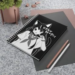 Printify NEW Chie Spiral Notebook (Black)