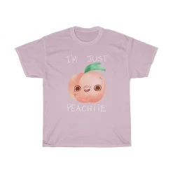 Printify I'm Just Peachiie Tee (Pink)