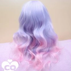 Cosplayc Blue Raspberry 60cm Pink Blue Ombre Wig
