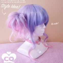 Cosplayc Blue Raspberry 60cm Pink Blue Ombre Wig