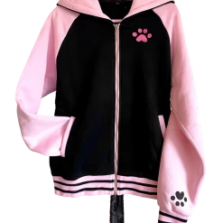 Peachiie Shop Ita Jackets Pink And Black Cat Ita Jacket