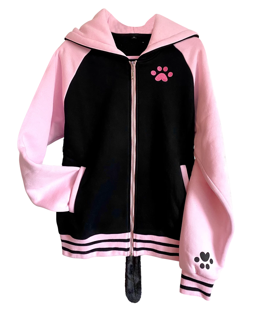 Peachiie Shop Ita Jackets Pink And Black Cat Ita Jacket 2 Peachiie Shop Ita Jackets Pink And Black Cat Ita Jacket