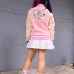 Peachiieshop Pink Heart Ita Jacket