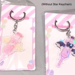 Peachiieshop Menhera Syringe Keychains - Angel & Demon Enamel Pins, Charms, Etc.