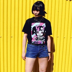 Printify NEW TRIXIE STIX T-Shirt (Black) By Fawnbomb