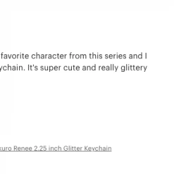 Peachiieshop Tokyo Mew Mew Zakuro Renee 2.25 Inch Glitter Keychain Accessories