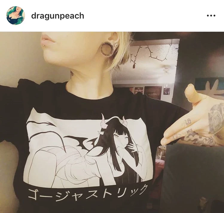 Printify NEW 'GORGEOUS TRICK' T-Shirt (Black) By Fawnbomb 5 Printify NEW 'GORGEOUS TRICK' T-Shirt (Black) By Fawnbomb