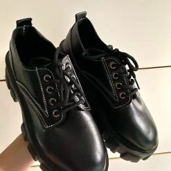 Aliexpress NEW Lace-up Oxford Style Schoolgirl Chunky Platform Shoes