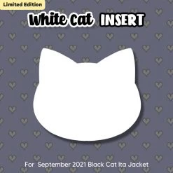 Peachiie Shop Black Cat Ita Jacket Insert - White