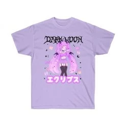 Printify Eclipse Dark Moon Tee (Lavender)