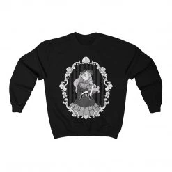 Printify Milly Shapiro X Fawnbomb MIRROR Sweater (Black) NEW