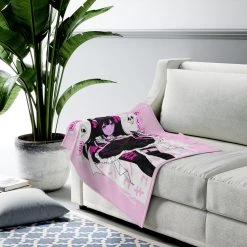 Printify Nanako Velveteen Plush Blanket (Pink)