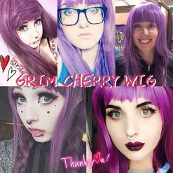Cosplayc Grim Cherry Wig 75cm Heat Resistant NEW