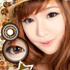 Peachiieshop Hanabi Brown Circle Lens