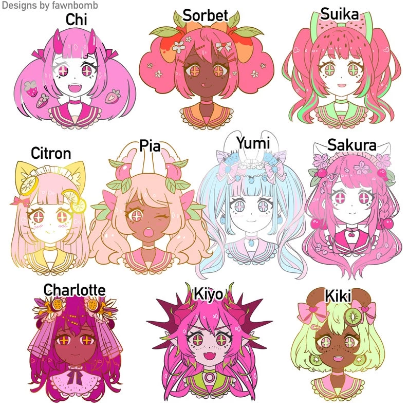 Peachiieshop NEW Fruity Cutie Hard Enamel Pins 1 Peachiieshop NEW Fruity Cutie Hard Enamel Pins