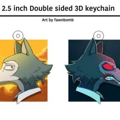 Peachiieshop Accessories 2.5" Legoshi Beastars 3D Keychain