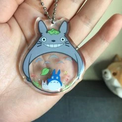 Peachiieshop 2.25” Ghibli Keychains - Calcifer Totoro No Face