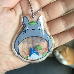 Peachiieshop 2.25” Ghibli Keychains - Calcifer Totoro No Face