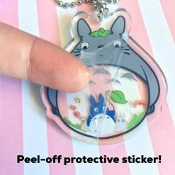 Peachiieshop 2.25” Ghibli Keychains - Calcifer Totoro No Face