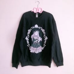 Printify Milly Shapiro X Fawnbomb MIRROR Sweater (Black) NEW