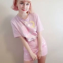 Printful Sweet Dreams T-Shirt (Lavender) By Fawnbomb