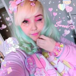 Printify Peachiie Girl T-Shirt (Lilac) By Fawnbomb