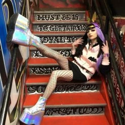 Peachiieshop Lovely Sinner Pastel Pink Bat Jacket By Fawnbomb NEW 33 Peachiieshop Lovely Sinner Pastel Pink Bat Jacket By Fawnbomb NEW