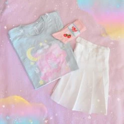 Printful Apparel Sweet Dreams T-Shirt (Blue) By Fawnbomb