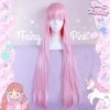 Aliexpress Fairy Pink Wig With Straight Bangs