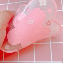 Peachiie Shop Glitter Sakura Coasters (Set Of 2)