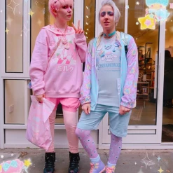 Printful NEW ICHIGO MILK TEA いちごミルク Strawberry Milk Tea Sweater Pink By Fawnbomb