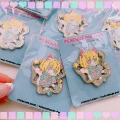 Peachiie Shop Enamel Pins, Charms, Etc. Rainbow Neko Boy Enamel Pin