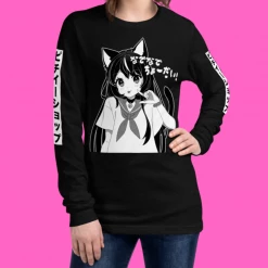 Peachiie Shop Chie Long Sleeve Tee (Black)