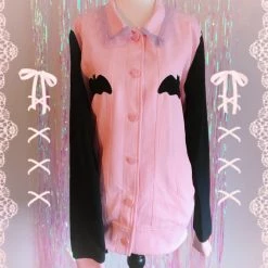 Peachiieshop Lovely Sinner Pastel Pink Bat Jacket By Fawnbomb NEW 29 Peachiieshop Lovely Sinner Pastel Pink Bat Jacket By Fawnbomb NEW