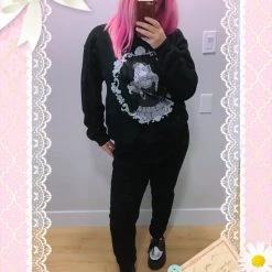 Printify Milly Shapiro X Fawnbomb MIRROR Sweater (Black) NEW