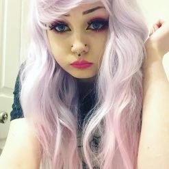 Cosplayc PINK MOON Wig Harajuku Kawaii Cute Fluffy Wavy Curly Long Pastel Emo Pinky Wigs