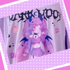 Printify Eclipse Dark Moon Tee (Lavender)