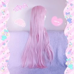 Aliexpress Fairy Pink Wig With Straight Bangs