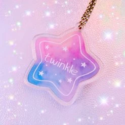 Peachiieshop Twinkle Star Keychain 2”inch