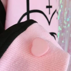 Peachiieshop Lovely Sinner Pastel Pink Bat Jacket By Fawnbomb NEW 25 Peachiieshop Lovely Sinner Pastel Pink Bat Jacket By Fawnbomb NEW