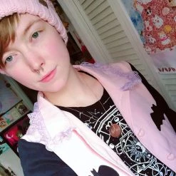 Peachiieshop Lovely Sinner Pastel Pink Bat Jacket By Fawnbomb NEW 35 Peachiieshop Lovely Sinner Pastel Pink Bat Jacket By Fawnbomb NEW