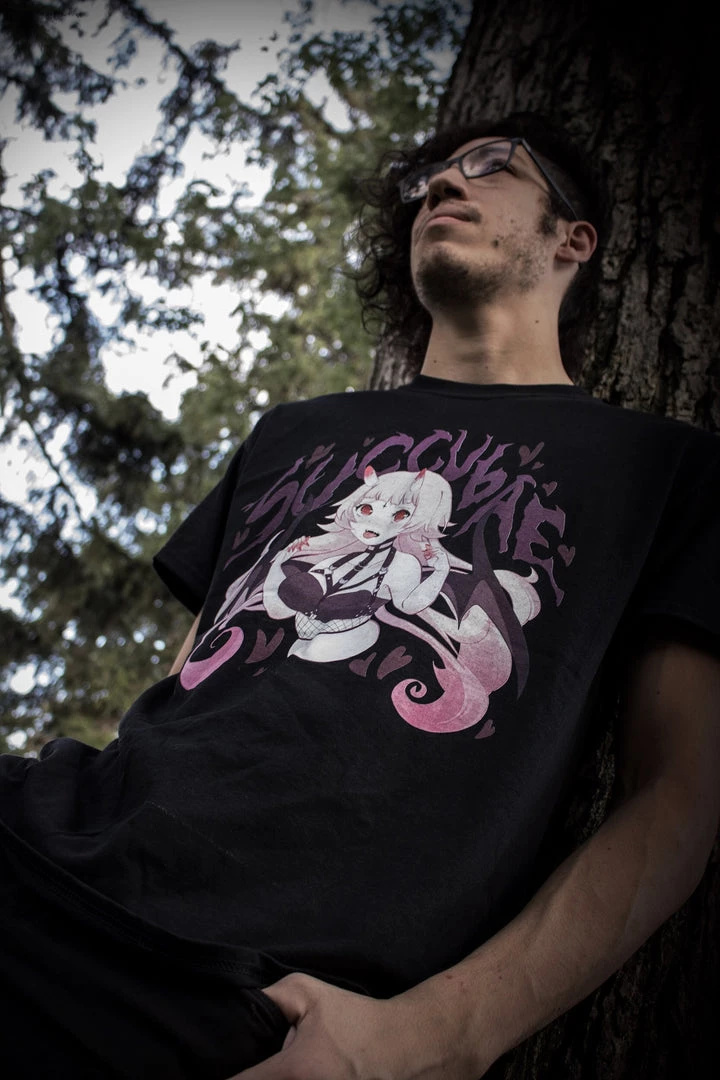 Printify Succubae T-Shirt (Black) By Fawnbomb Apparel 7 Printify Succubae T-Shirt (Black) By Fawnbomb Apparel