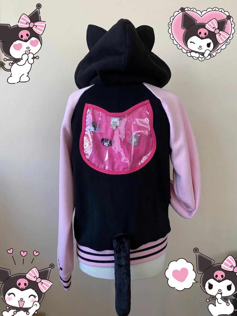 Peachiie Shop Ita Jackets Pink And Black Cat Ita Jacket 4 Peachiie Shop Ita Jackets Pink And Black Cat Ita Jacket