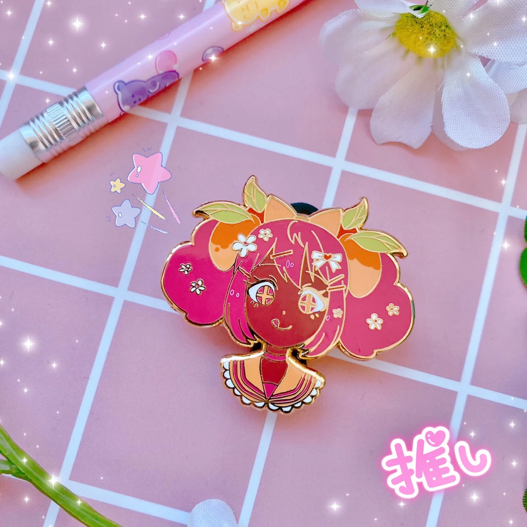 Peachiieshop NEW Fruity Cutie Hard Enamel Pins 10 Peachiieshop NEW Fruity Cutie Hard Enamel Pins