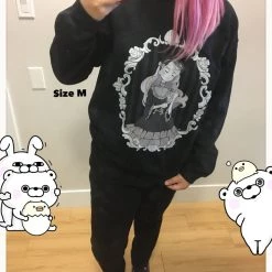 Printify Milly Shapiro X Fawnbomb MIRROR Sweater (Black) NEW